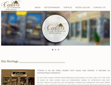 Tablet Screenshot of cedarsoflebanonrestaurant.com